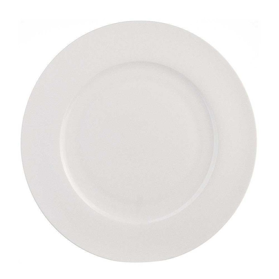 Wheel and Barrow Bone China Rim Dinner Plate 28Cm White | Dinner Plates & Side Plates