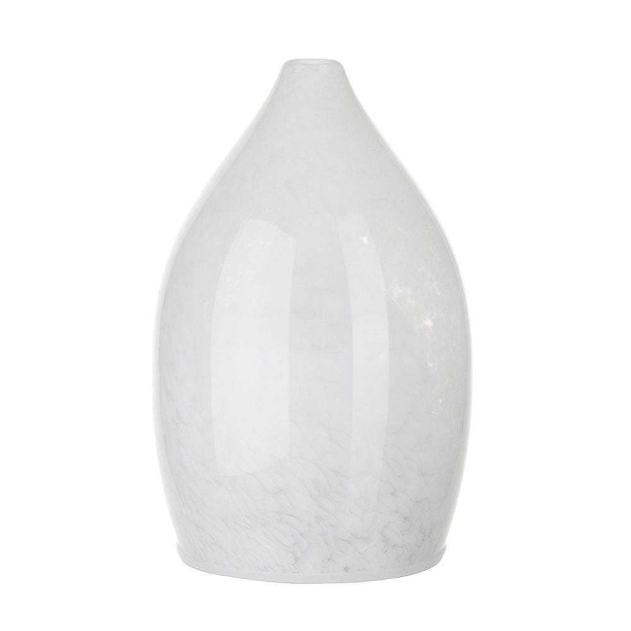 Wheel and Barrow Ultrasonic Diffuser Glass Tulip Shape With Marble White 19.5X12Cm | Pamper