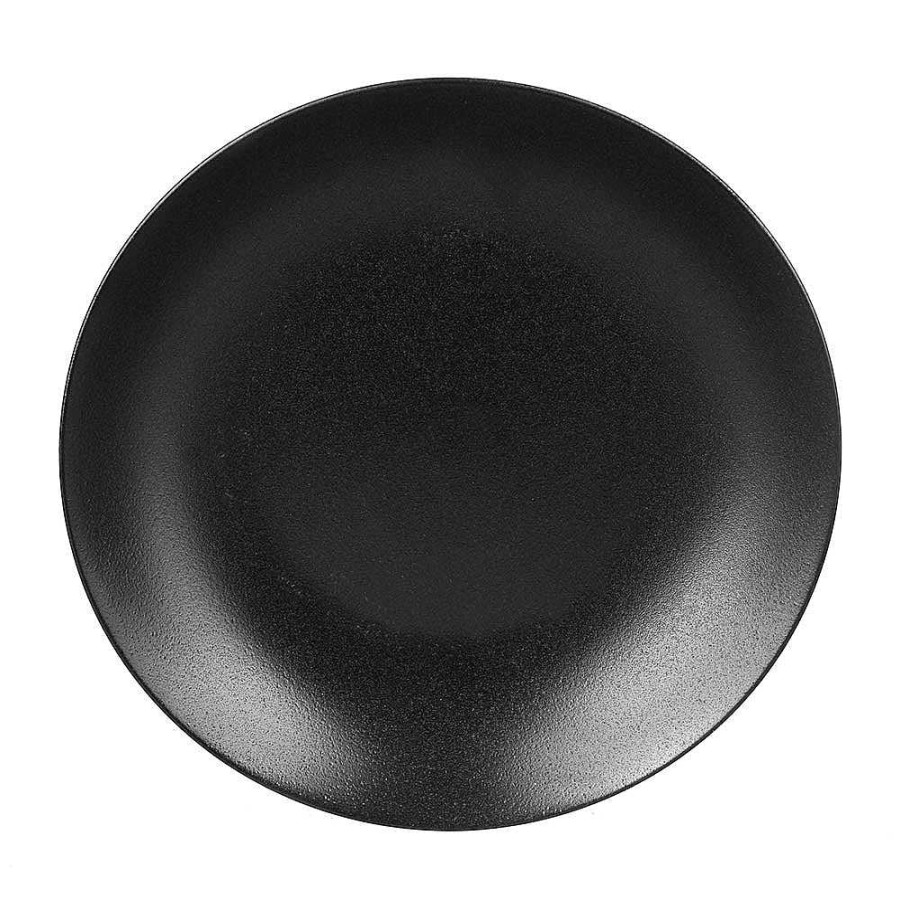 Wheel and Barrow Rice Plate Deep Black 25.4X5Cm | Black Dinnerware