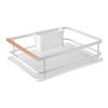 Wheel and Barrow Iron White Dish Rack With Side Cutlery 43X32X14Cm | Kitchen Storage