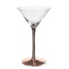 Wheel and Barrow Martini Glass Copper Stem 255Ml | Metallic Stem