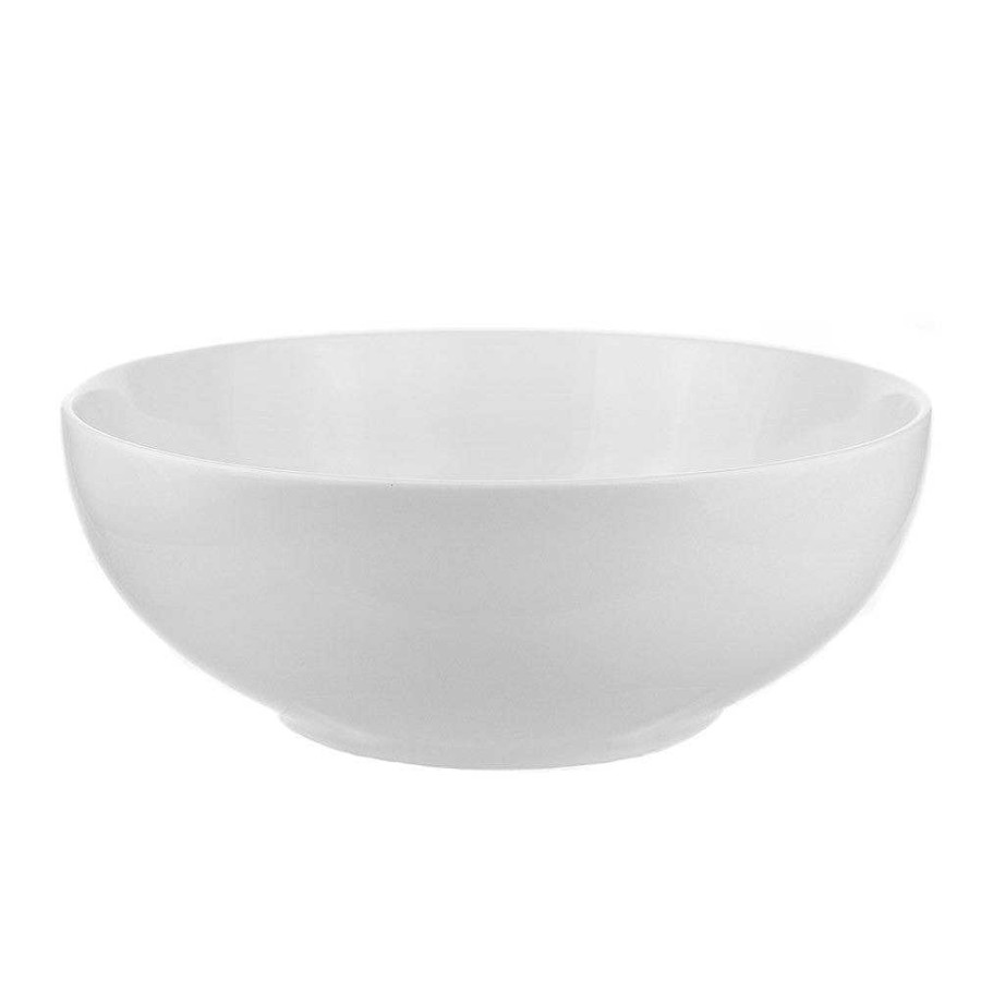 Wheel and Barrow Porcelain Bowl Round 26Cm White | Salad & Serving Bowls