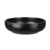 Wheel and Barrow Bowl Round Black 21X6Cm | Stoneware