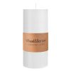 Wheel and Barrow Pillar Candle White 7X15Cm | Candles & Home Fragrance