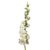 Wheel and Barrow Hollyhock Artificial Floral White 109Cm | Artificial Florals