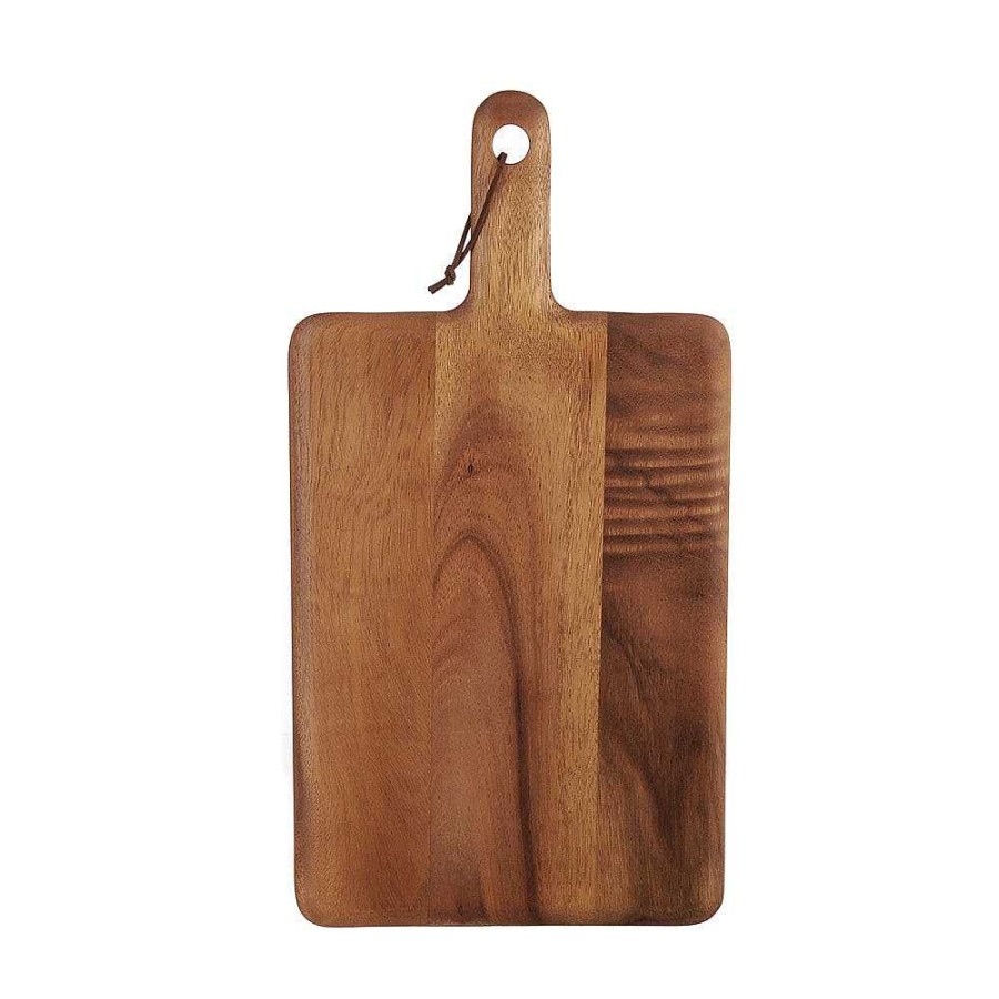 Wheel and Barrow Acacia Wood Board Rectangle With Handle 25X47X1.5Cm | Noir Collection