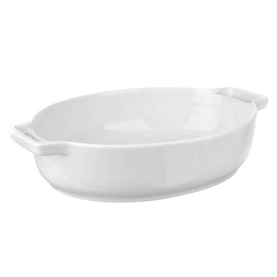 Wheel and Barrow Porcelain Baking Dish Oval White 36Cm | Baking Dishes