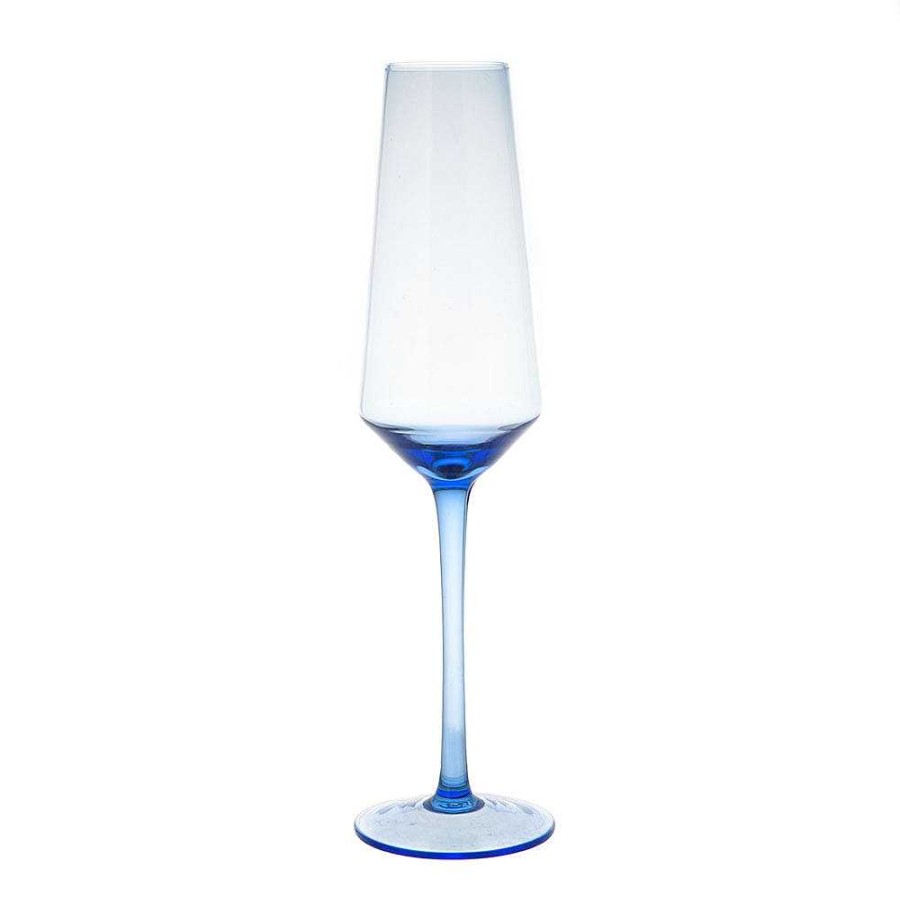 Wheel and Barrow Champagne Flute Cornflower Blue 240Ml | Champagne