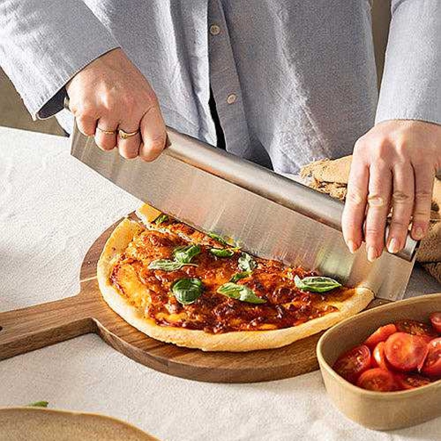 Wheel and Barrow Rocking Pizza Cutter Stainless Steel | Kitchen Gadgets