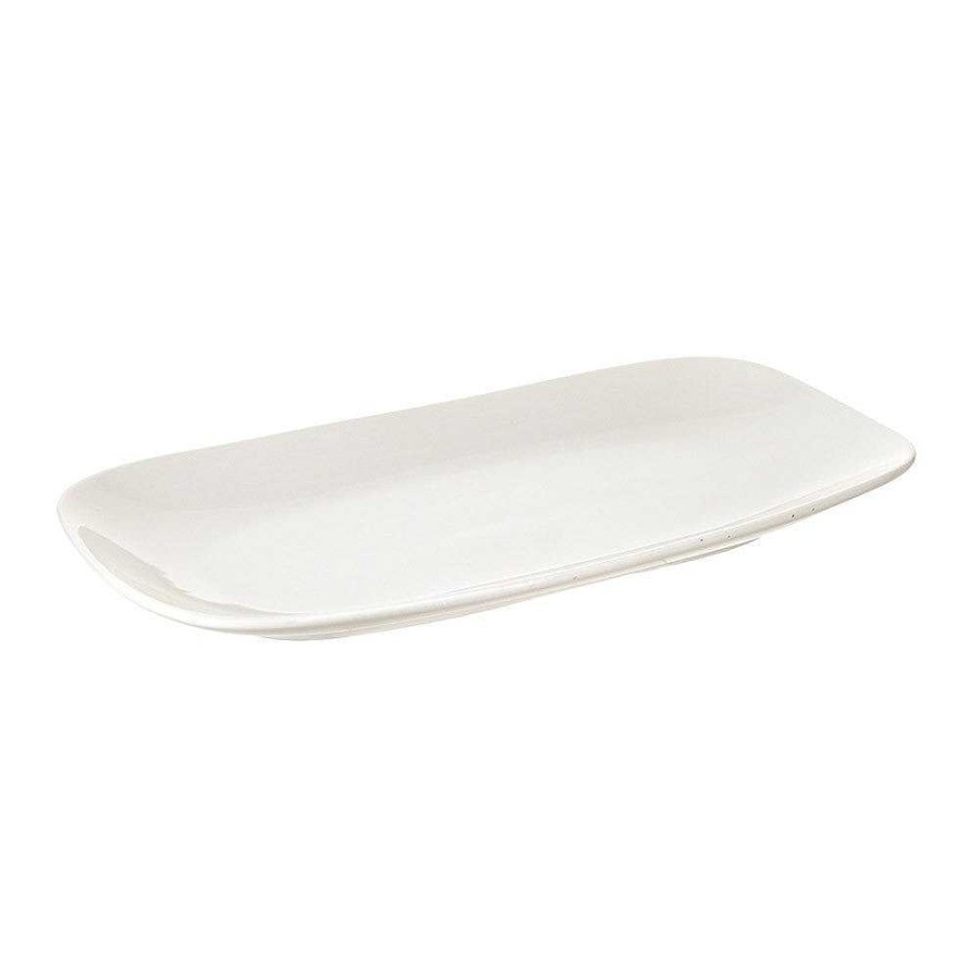 Wheel and Barrow Bone China Platter 26X13Cm White | Serving Platters