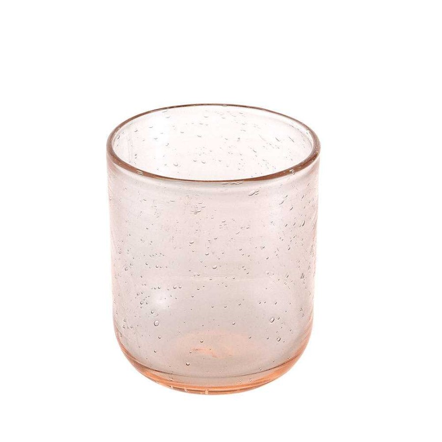 Wheel and Barrow Glass Tumbler Bubble Rose Pink 350Ml | Bubble