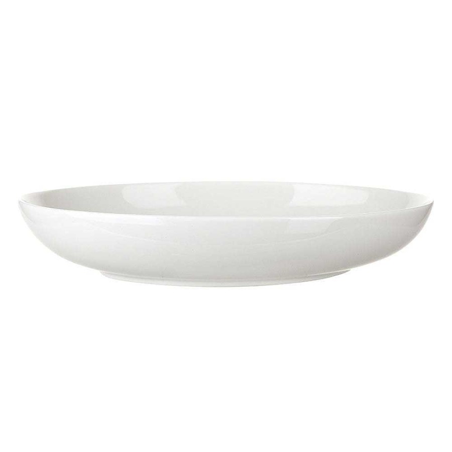 Wheel and Barrow Porcelain Coupe Plate Oval White 28X20X5Cm | Serving Platters