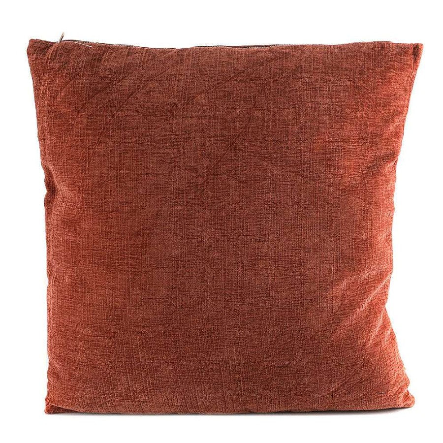 Wheel and Barrow Velvet Cushion Red 50X50Cm | Noir Collection