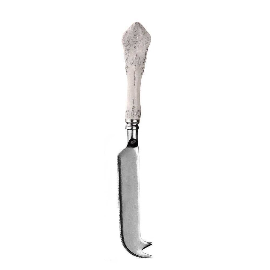 Wheel and Barrow Cheese Knife White Handle | Cheese Serving & Accessories