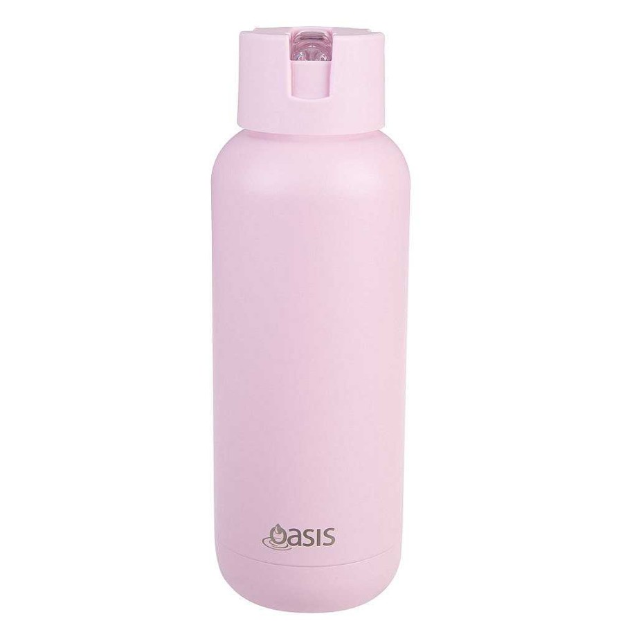 Wheel and Barrow Oasis Bottle Ceramic 1L Pink Lemonade | Flasks & Travel