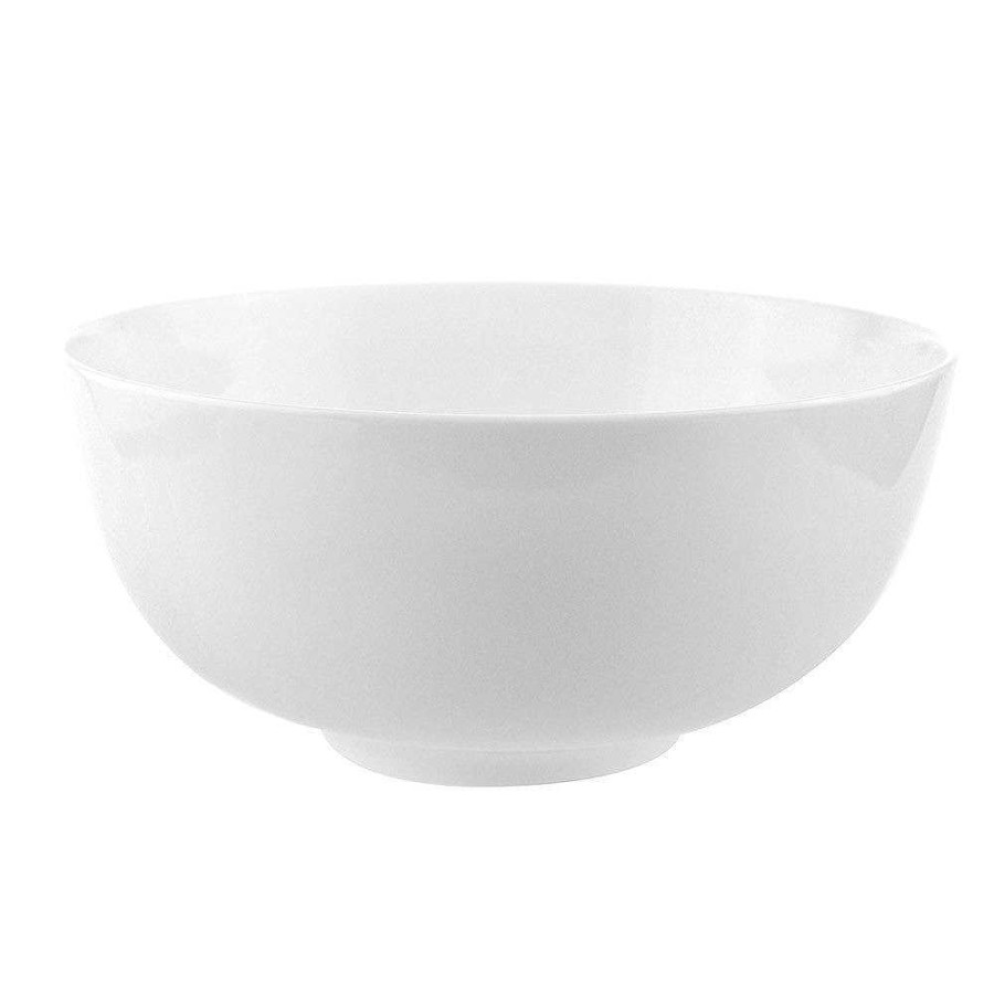 Wheel and Barrow Bone China Noddle Bowl 18Cm White | Bowls