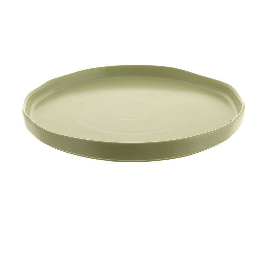 Wheel and Barrow Wave Rim Plate Light Green 26Cm | Dinner Plates & Side Plates