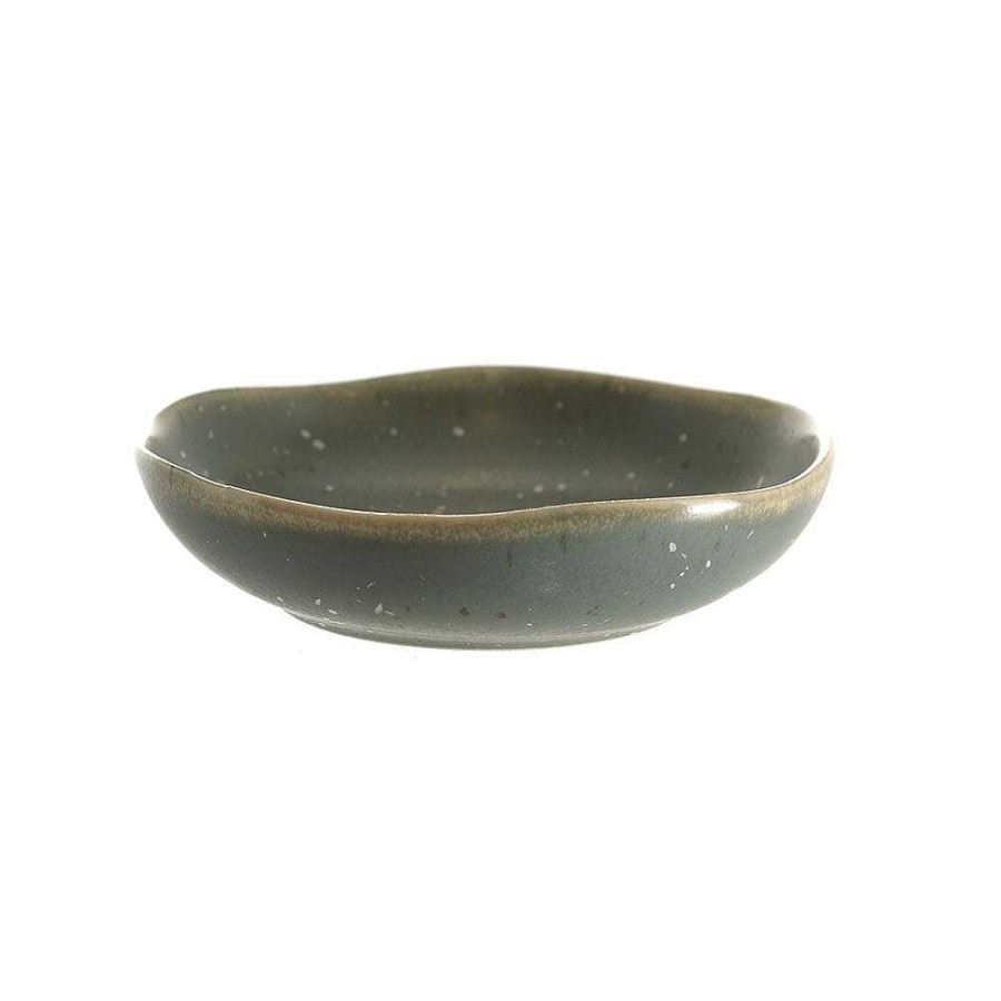 Wheel and Barrow Stoneware Bowl Matte Speckle Green 13X3Cm | Condiment & Dip Bowls