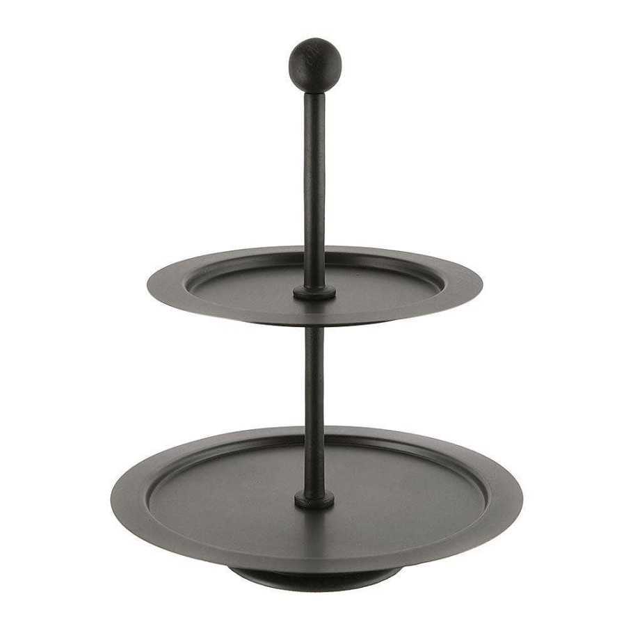 Wheel and Barrow Cake Stand 2-Tier Graphite Black | Condiments