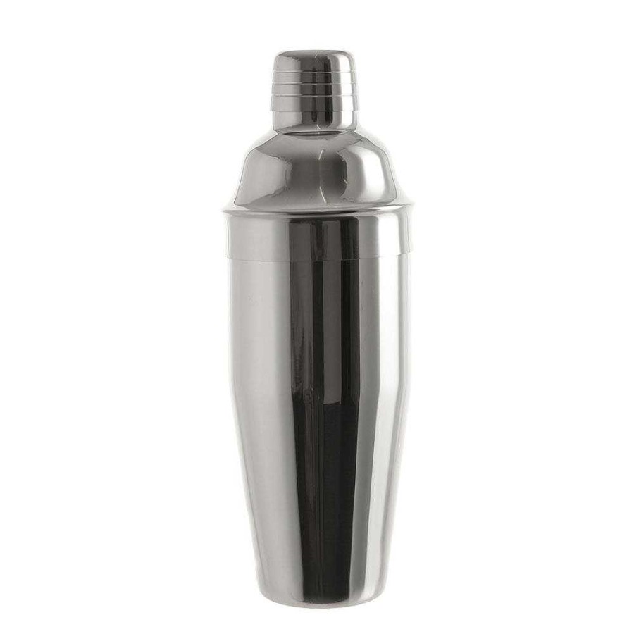 Wheel and Barrow Stainless Steel Cocktail Shaker 700Ml | Rustic Silver Barware