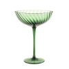 Wheel and Barrow Swirl Coupe Glass Emerald Green 420Ml | Wine