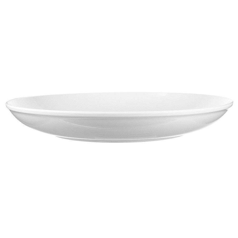 Wheel and Barrow Melamine Deep Plate Round 40Cm White | Outdoor Servingware