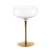 Wheel and Barrow Coupe Glass Gold Stem 240Ml | Cocktail