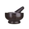 Wheel and Barrow Marble Pedestal Mortar & Pestle Dark Grey 15X8Cm | Mortar & Pestles