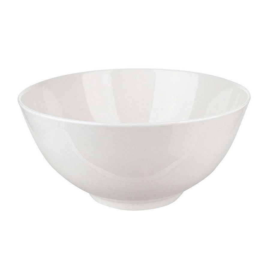 Wheel and Barrow Bone China Noodle Bowl 23Cm White | Dinner Plates & Side Plates