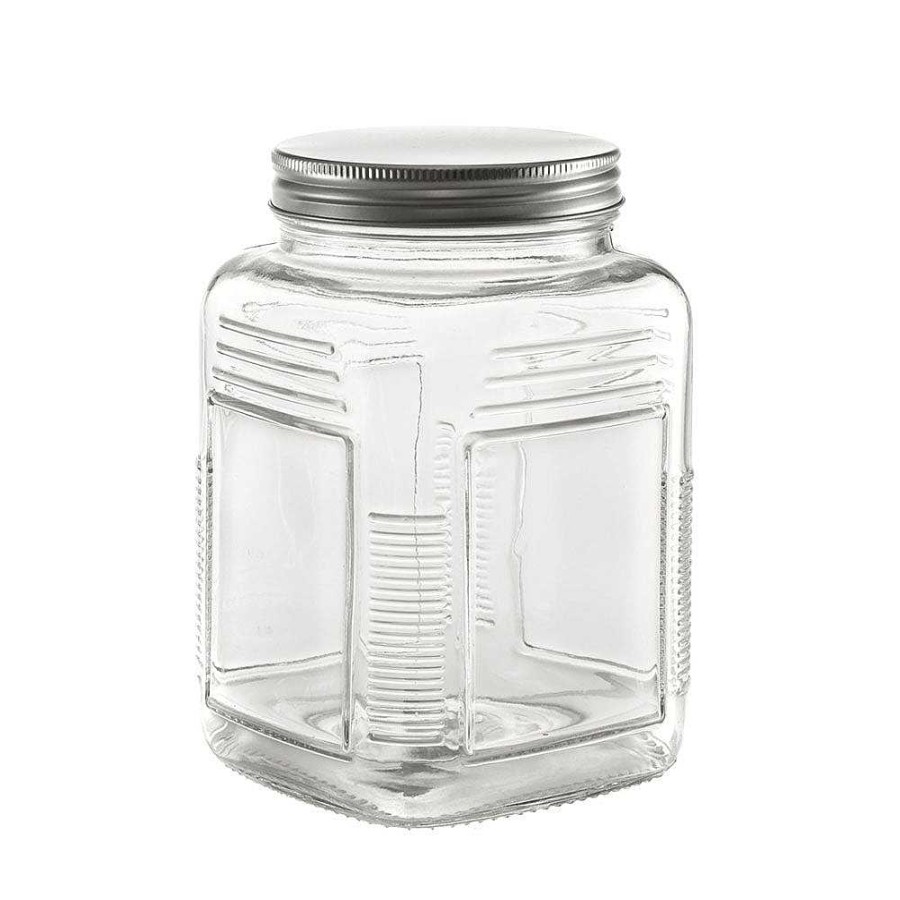 Wheel and Barrow Glass Storage Jar 17X12Cm | Home Storage