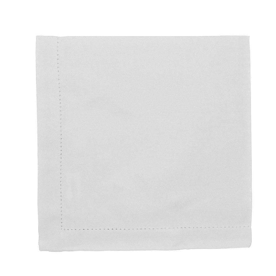 Wheel and Barrow Hem Stitch Napkin White 50X50Cm | Napkins