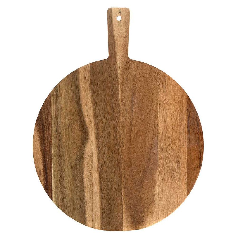 Wheel and Barrow Acacia Wood Pizza Set With Cutter 45Cm | Wooden Boards