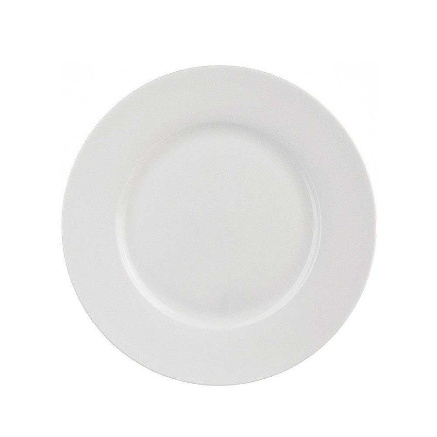 Wheel and Barrow Bone China Rim Side/Entree Plate 20Cm White | Bone China Rim