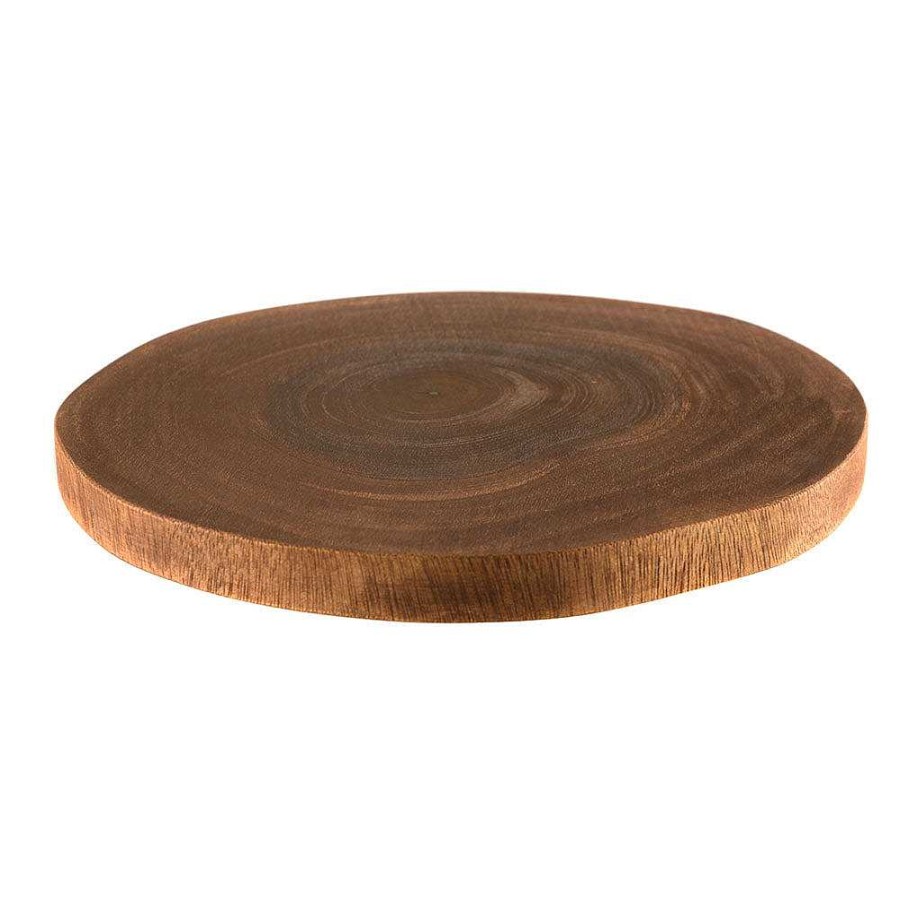 Wheel and Barrow Acacia Wood Lazy Susan 31.5X4Cm | Cheese Serving & Accessories