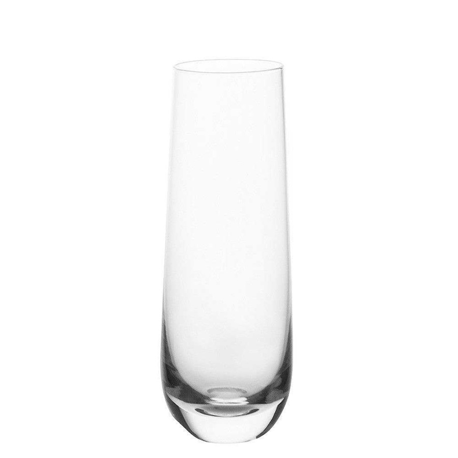 Wheel and Barrow Champagne Flute Stemless Clear 290Ml | Stemless Wine