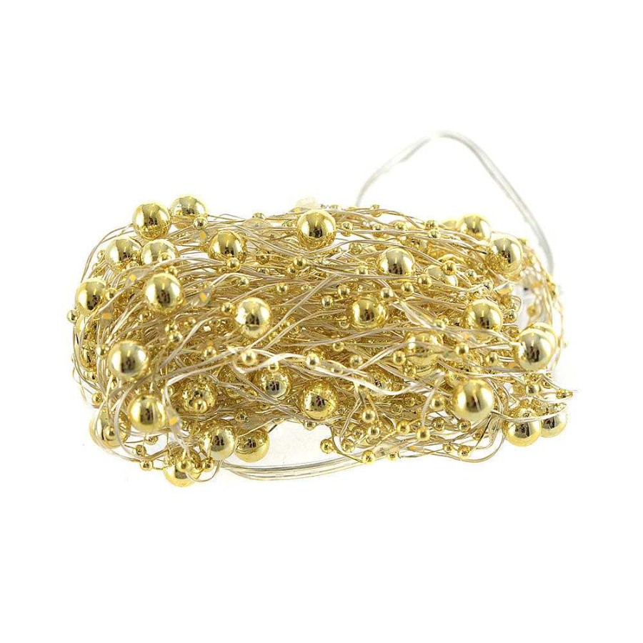 Wheel and Barrow String Lights Gold Beads 2.3M | Decorative Items