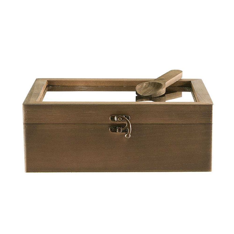 Wheel and Barrow Acacia Tea Box 25X18.5X9Cm | Accessories