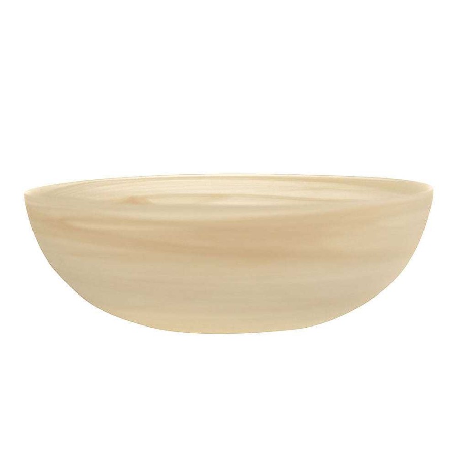 Wheel and Barrow Bowl Round Alabaster White & Vanilla 28Cm | Condiment & Dip Bowls