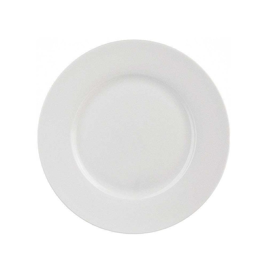 Wheel and Barrow Bone China Rim Side/Entree Plate 20Cm White | Dinner Plates & Side Plates