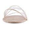 Wheel and Barrow Mesh Food Cover Rattan Base 45Cm | Trays & Food Covers