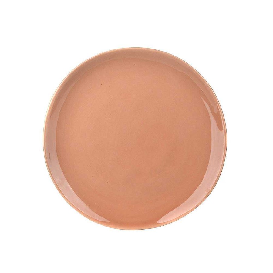 Wheel and Barrow Stoneware Side Plate Clay Pink 20Cm | Stoneware Clay Pink