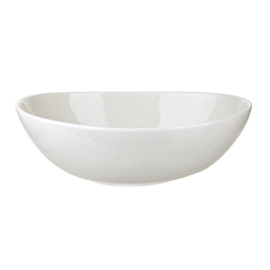 Wheel and Barrow Porcelain Bowl Oval 35X24.8X12.5Cm White | Salad & Serving Bowls