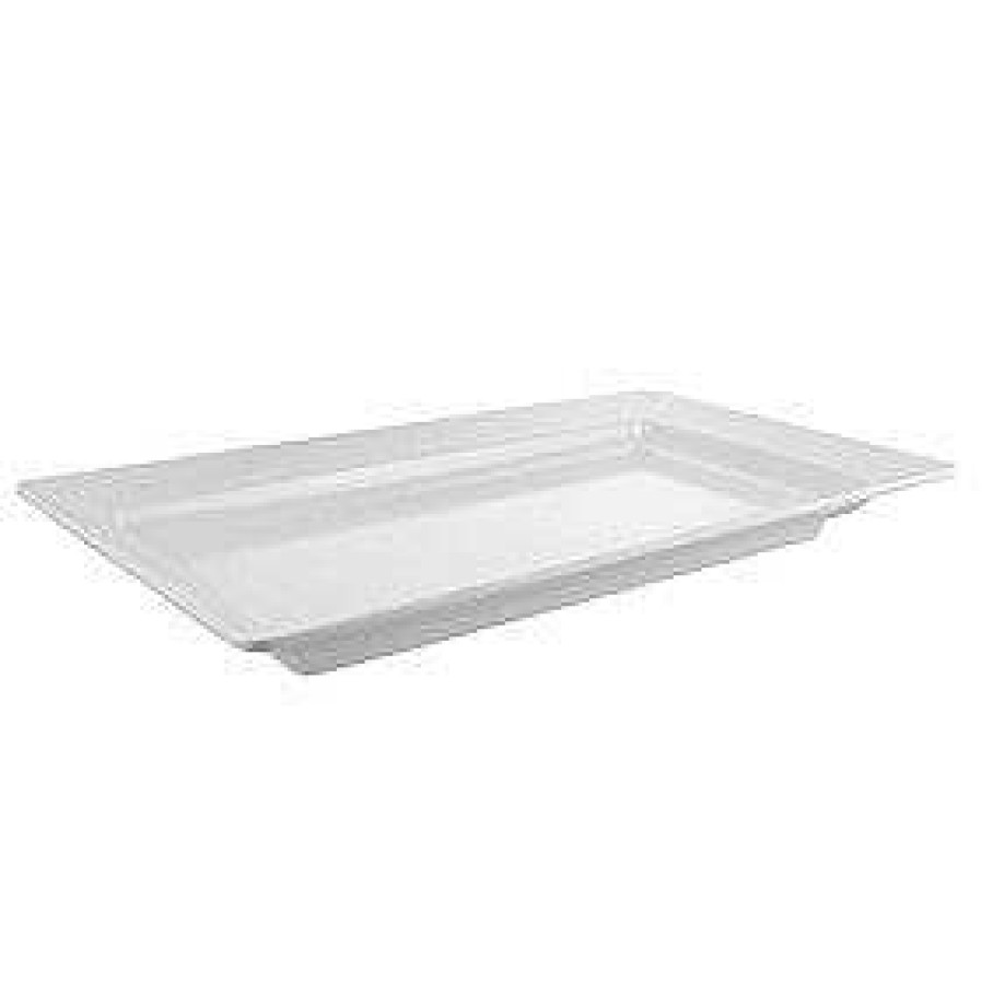 Wheel and Barrow Melamine Platter Oblong 55Cm White | Melamine