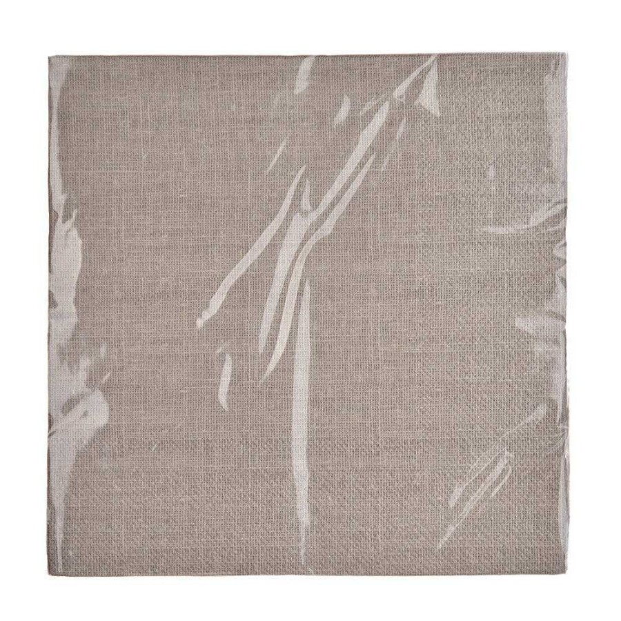 Wheel and Barrow Paper Napkin Taupe Linen Look 33Cm Pack/20 | Paper Napkins