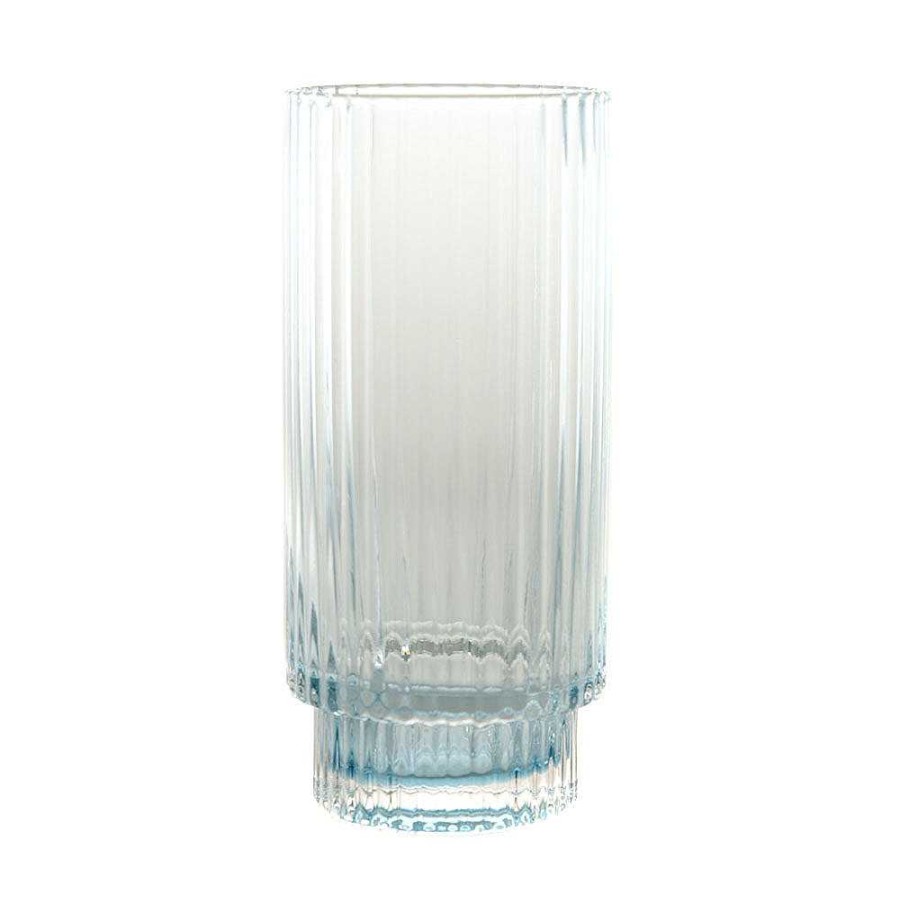 Wheel and Barrow Hi Ball Glass Optic Blue 490Ml | Cocktail