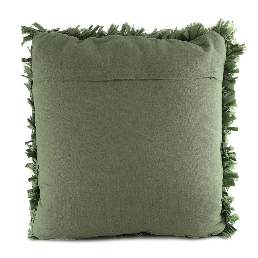 Wheel and Barrow Elodie Cushion Green 50X50Cm | Living Room