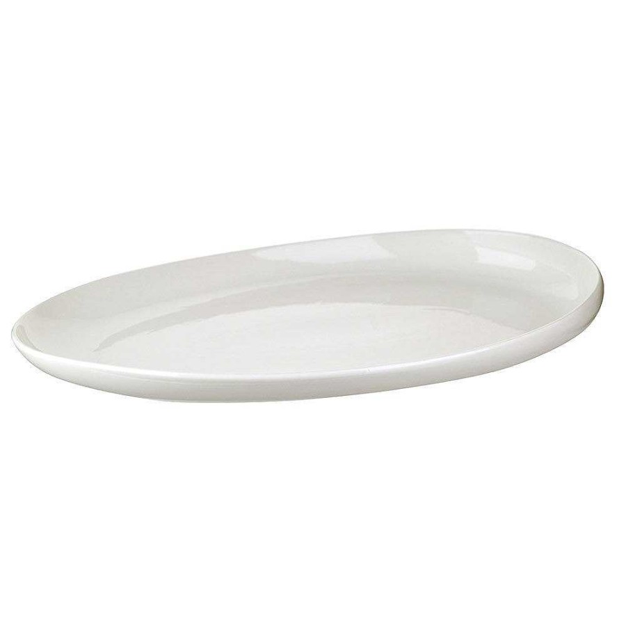 Wheel and Barrow Porcelain Platter Oval White 49X30X6Cm | Serving Platters