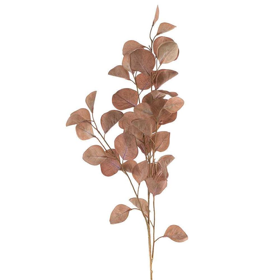 Wheel and Barrow Eucalyptus Spray Light Brown 95Cm | Artificial Florals