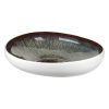 Wheel and Barrow Organic Bowl Matt White With Atomic Inner 37.5X37X5Cm | Serving Platters