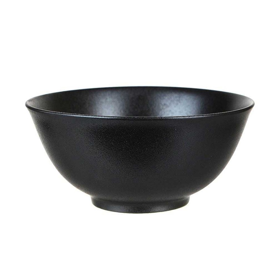 Wheel and Barrow Noodle Bowl Black 18X8Cm | Stoneware